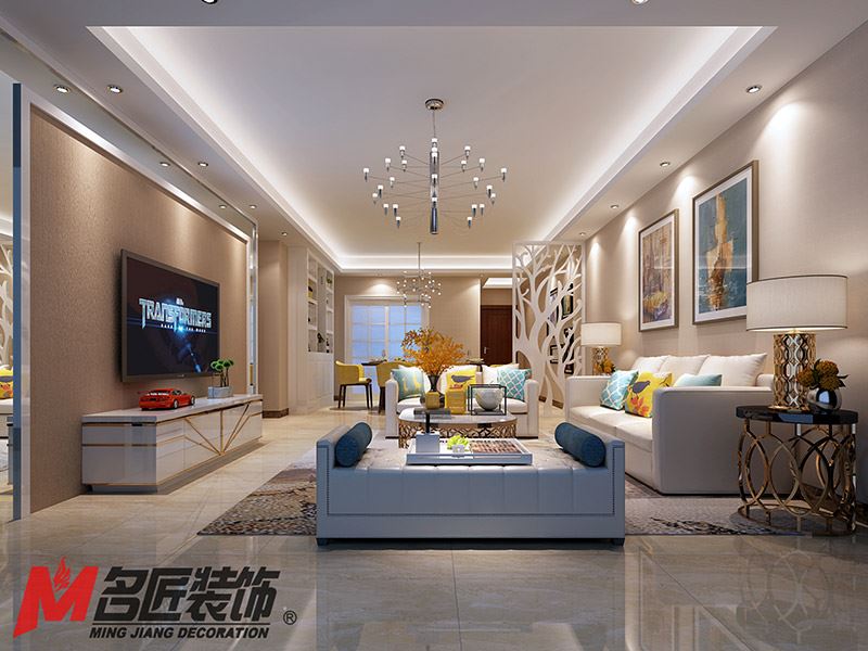 河源市銘成·華瑞美苑現(xiàn)代簡約風格三居室裝修案例
