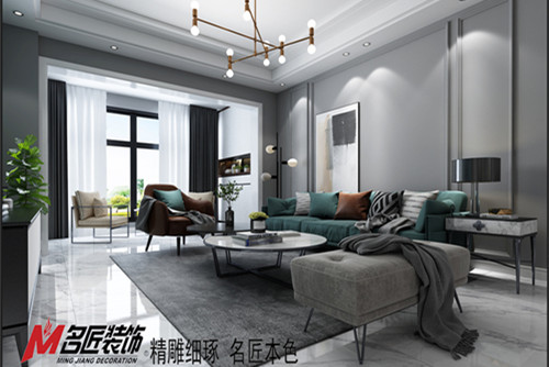 梧州市半島閣現(xiàn)代簡約風格三居室裝修案例